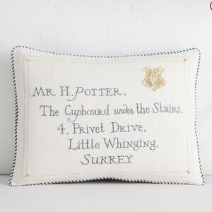 Pottery Barn Teen Harry Potter Hogwarts Letter Sham Pillow Cover and Insert